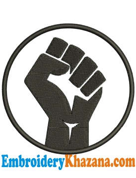 Black Lives Matter Fist Embroidery Design