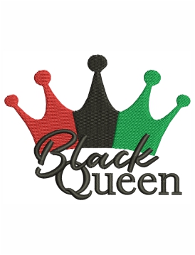 Black Queen Embroidery Design