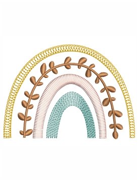 Boho Rainbow Embroidery Design