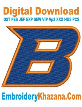 Boise State University Embroidery Design