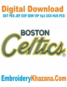 Boston Celtics Cap Embroidery Design