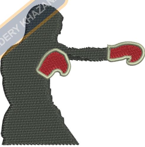 Boxing Embroidery Design