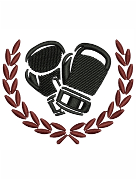 Boxing Gloves Logo Embroidery Design