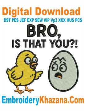 Bro is That You Embroidery Design