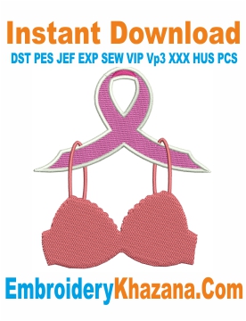 Breast Cancer Fight Embroidery Design