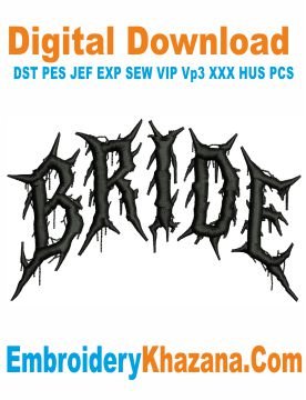 Bride Machine Embroidery Designs