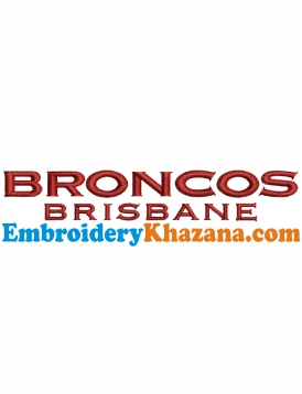 Brisbane Broncos Logo Embroidery Design