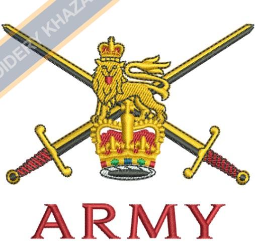 British Army Crest Embroidery Design