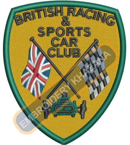 British Racing Sports Car Club Embroidery Design