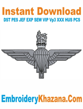 British Army Parachute Regiment Embroidery Design