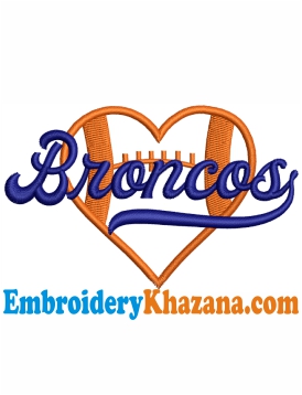 NFL Denver Broncos Logo Embroidery Design