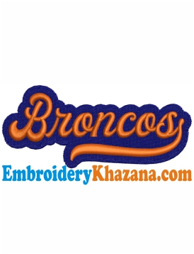 Denver Broncos Embroidery Design