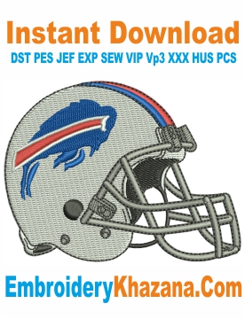 Helmet Buffalo Bills Embroidery Design