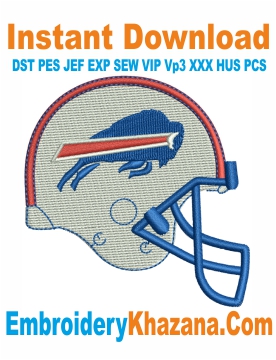 Buffalo Bills Helmet Embroidery Design