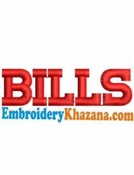 Buffalo Bills Letters Embroidery Design