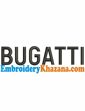 Bugatti Logo Embroidery Design