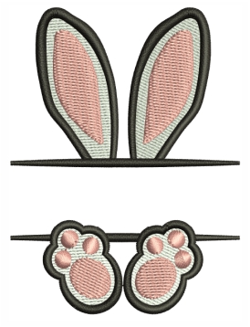 Bunny Logo Embroidery Design