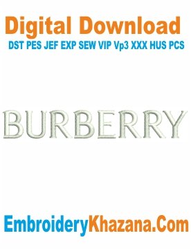 Burberry Letters Logo Embroidery Design