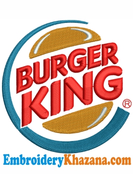Burger King Embroidery Design