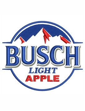 Busch Light Apple Embroidery Design