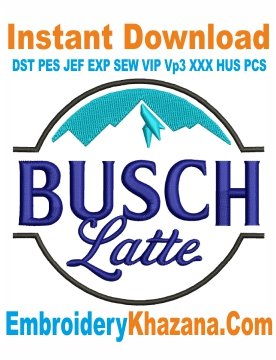 Busch Latte Logo Embroidery Design