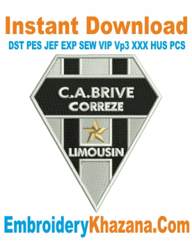 CA Brive Logo Embroidery Design