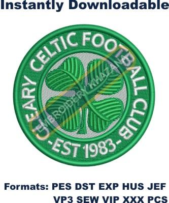CLEARY CELTIC FOOTBALL CLUB EMBROIDERY DESIGN