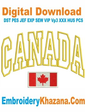 Canada Applique Embroidery Design