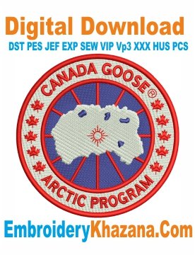 Canada Goose Logo Embroidery Design