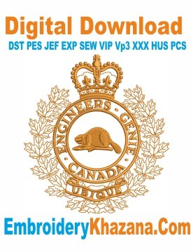 Canadian Military Engineers Embroidery Design