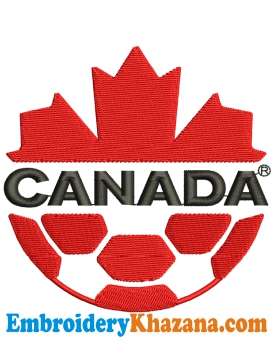 Canadian Soccer Logo Embroidery Design