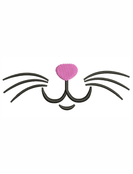 Cat Face Embroidery Design