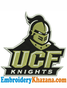 Central Florida Knights Logo Embroidery Design