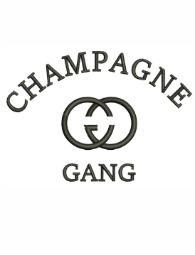 Champagne Gang Embroidery Design