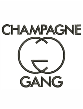 Champagne Gang Logo Embroidery Design