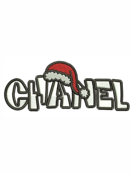 Chanel Santa Cap Logo Embroidery Design