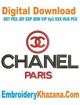 Chanel Logo Paris Embroidery Design