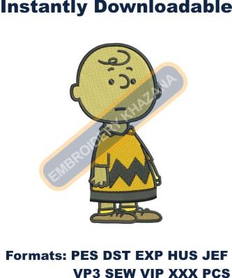 Charlie Brown Embroidery Design