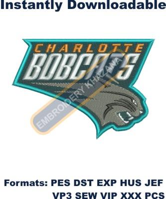 Charlotte Bobcats Logo embroidery design