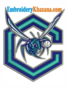 Charlotte Hornets Logo Embroidery Design