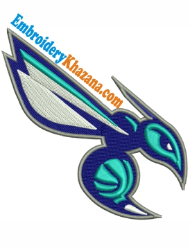 Charlotte Hornets Bird Embroidery Design