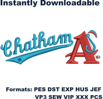 Chatham Anglers logo embroidery design