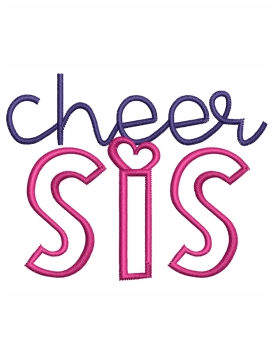 Cheer Sister Embroidery Design