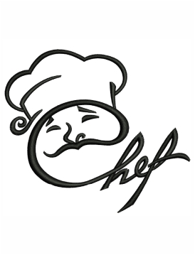 Chef Cap Embroidery Design
