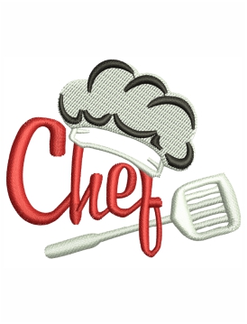 Chef Machine Embroidery Design