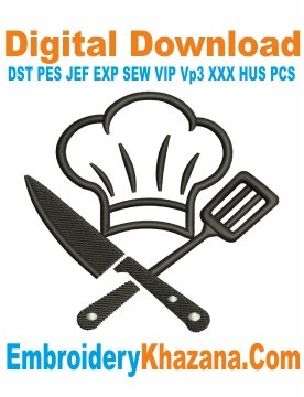 Chef Logo Embroidery Patterns