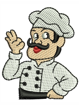 Chef Logo Embroidery Design