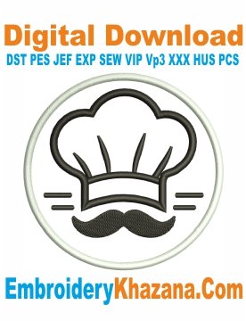 Chef Logo Machine Embroidery Files