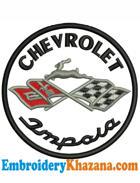 Chevy Impala Logo Embroidery Design
