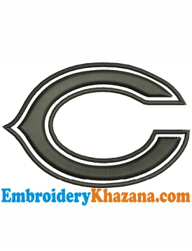 Chicago Bears Letter C Embroidery Design